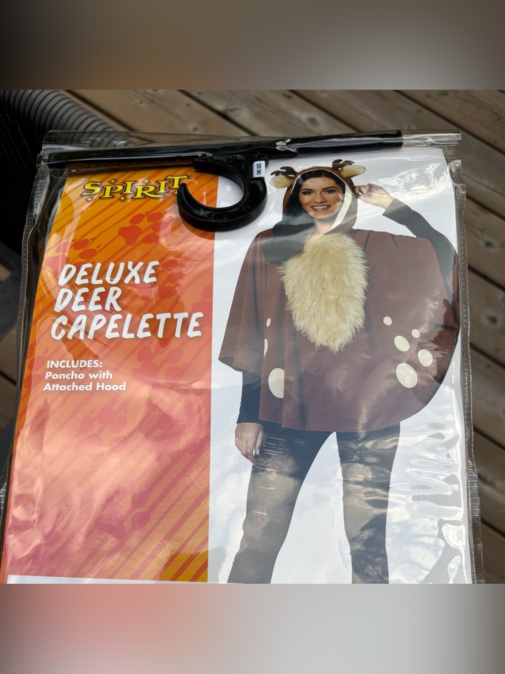 Spirit Deluxe Brown Deer Capelette Costume - Adult